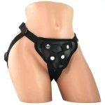 Universal Strap On Harness with Two O-Rings - Up to 51inch Waist - Black