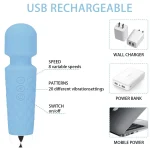 Mini Personal Wand Massagers Light Blue 4
