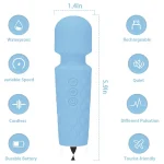 Mini Personal Wand Massagers Light Blue 4