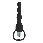 Silicone Waterproof Vibrating Anal Beads Black