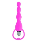 Silicone Waterproof Vibrating Anal Beads Pink