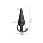 Silicone Anal Plug Spear Inch Black