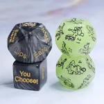 Piece Dice Game Set Black:Glow In The Dark Mixed