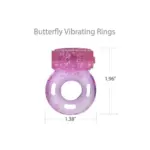 Butterfly Vibrating Cock Ring Pink:Purple