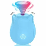 Clitoral Sucking Rose Massager Light Blue