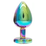 Stainless Steel Anal Plugs with Jewel Pride
