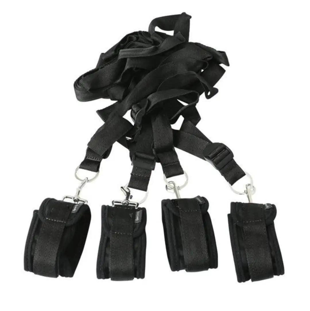 Under Bed Restraint Kit with Whip Black
