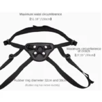 Universal Strap On Harness with Two O Rings Up to inch Waist Pink