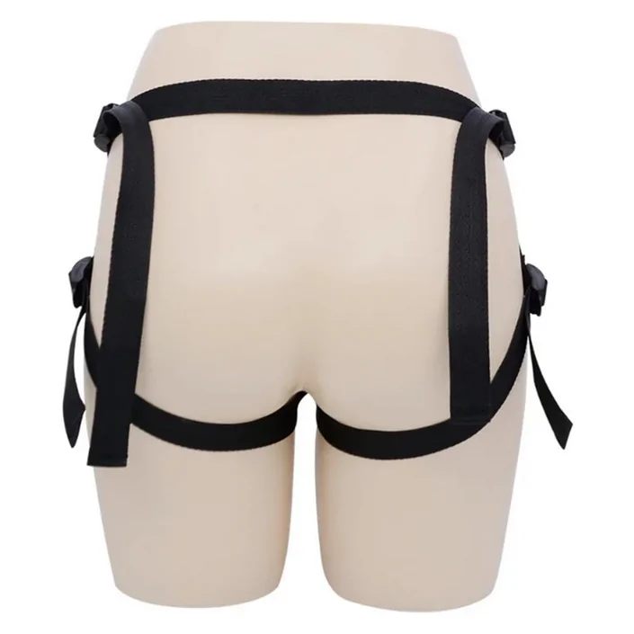 Universal Strap On Harness with Two O Rings Up to inch Waist Back