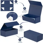 Collapsible Gift Box with Magnetic Closure x x Gentleman Blue