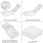 Collapsible Gift Box with Magnetic Closure x x White