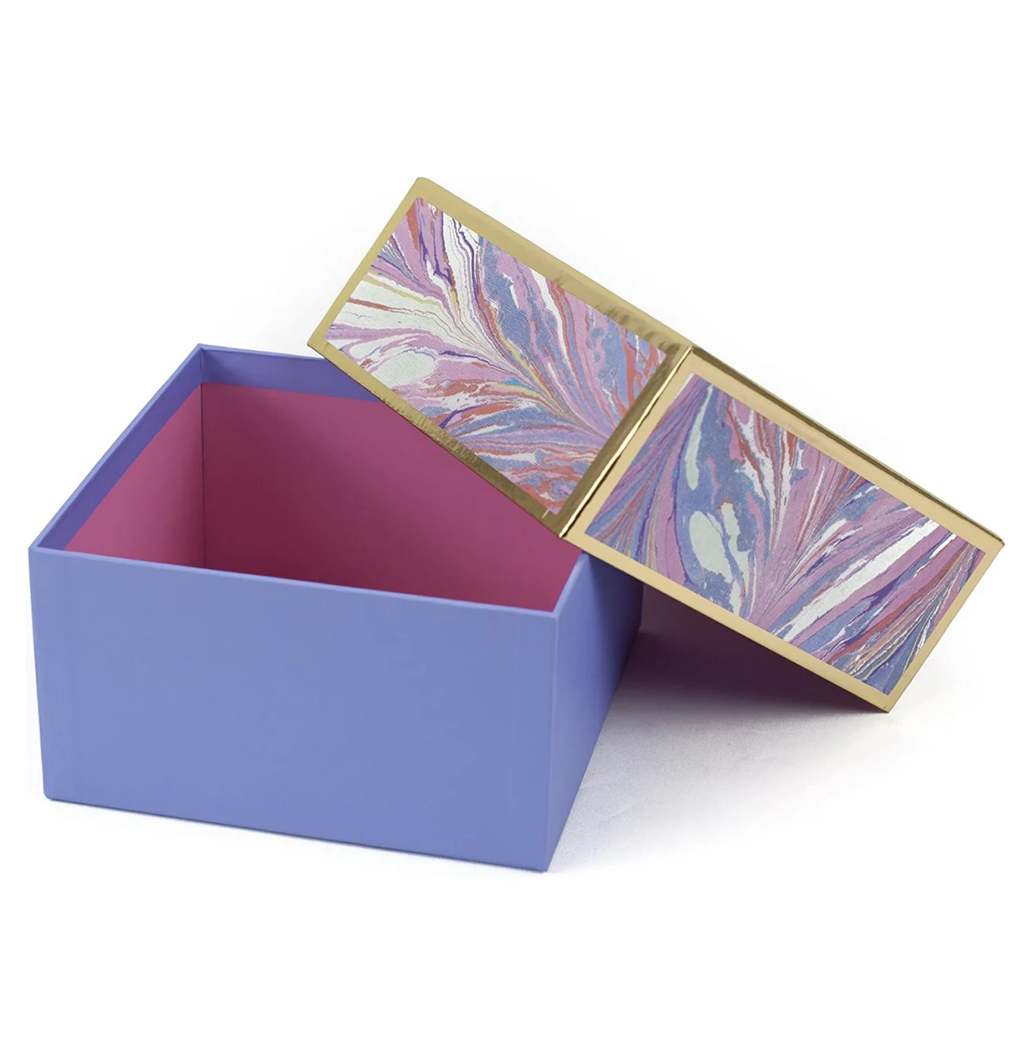 Hallmark Signature Inch Medium Gift Box Marble Pink Lavender Gold