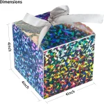 Small Holographic Paper Gift Boxes with Ribbon xx