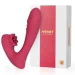Clitoral Licking G Spot Vibrator with Licking & Vibrating Modes Red