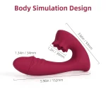 Clitoral Licking G Spot Vibrator with Licking & Vibrating Modes Red