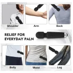 Mini Personal Wand Massager Speeds Patterns Black