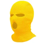 Knit Balaclava Face Mask Open Eye and Mouth Yellow