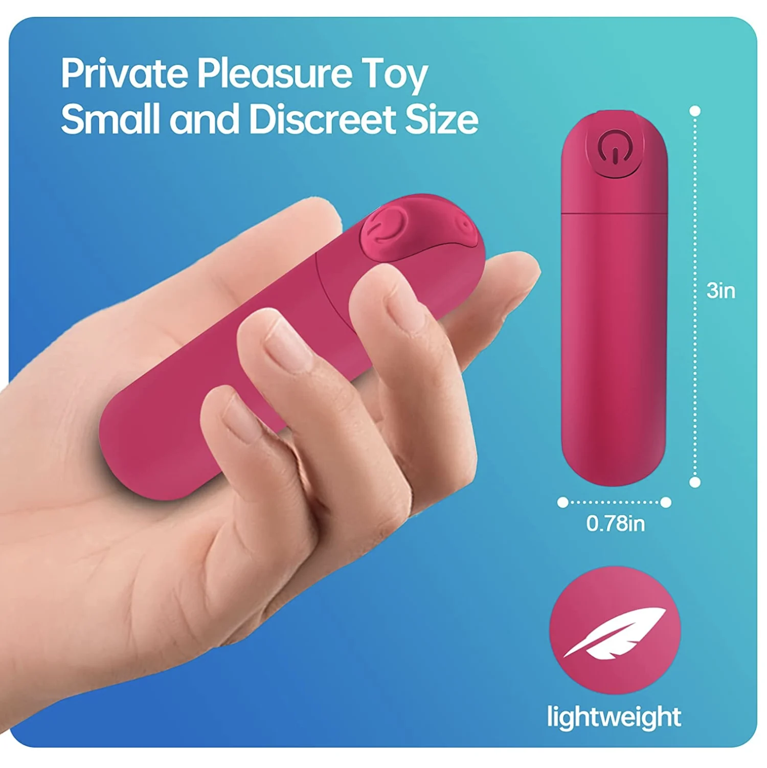 Speed USB Rechargeable Bullet Vibrator Hot Pink