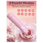 Rechargeable Silicone Clitoral Bullet Vibrator Light Pink