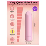 Rechargeable Silicone Clitoral Bullet Vibrator Light Pink