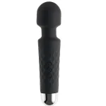 Quiet Waterproof Patterns and Speeds Rechargeable Wand Black