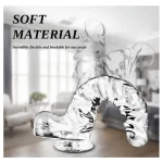 Ribbed Dildo Inch G spot Monster Dildo Clear