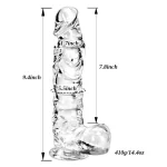 Ribbed Dildo Inch G spot Monster Dildo Clear