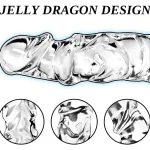 Ribbed Dildo Inch G spot Monster Dildo Clear