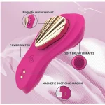 App and Remote Controlled Panty Vibrator with Magnetic Clip Pink