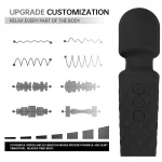Therapeutic Frequency Wireless Wand Massager Black opt