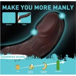 Vibrating Penis Extender Sleeve and Cock Ring with Vibrations Chocolate x