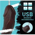 Vibrating Penis Extender Sleeve and Cock Ring with Vibrations Chocolate x