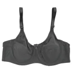 Non Padded Underwire Lace Cotton Lined Bra Black