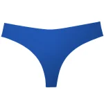 Silky Satin Seamless Thong Underwear Blue