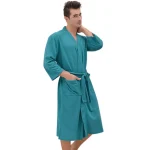 Luxury Waffle Spa Robe Deep Green
