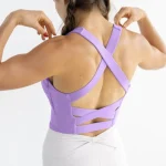 Racer Back Push Up Sports Bra Lavender