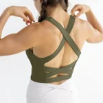 Racer Back Push Up Sports Bra Lime Green