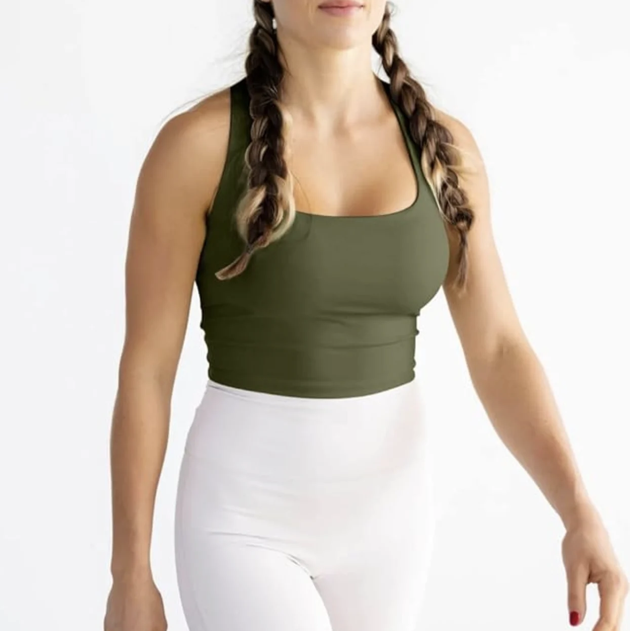 Racer Back Push Up Sports Bra Lime Green