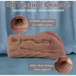 Realistic Simple Mini Textured Male Masturbator – x x inches DarkBrown