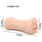 Realistic Skin Safe Mini Male Masturbator Ivory