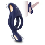 APP & RC Silicone Vibrating Cock Ring Blue