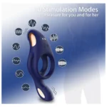 APP & RC Silicone Vibrating Cock Ring Blue