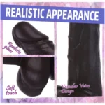 Realistic Flexible Dildo with Strong Suction Cup Inches Dark Brown Up