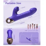 App Controlled Thrusting Vibrating Rabbit Dildo Purple