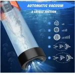 Rechargeable Automatic Vacuum Penis Enlarger Pump with Suction Intensities Red