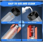 Rechargeable Automatic Vacuum Penis Enlarger Pump with Suction Intensities Red