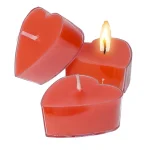Heart Shaped Tea Light Candle Unscented Red oz