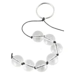 Glass Anal Beads With Pull String Inches