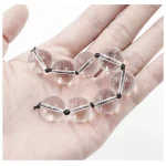 Glass Anal Beads With Pull String Inches