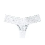 Low Waist Lace Floral Panties Black